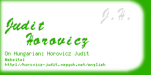 judit horovicz business card